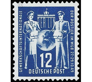 Founding Conference of the International Union Federation for Post in the World Trade Union Confederation  - Germany / German Democratic Republic 1949 - 12 Pfennig