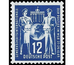 Founding Conference of the International Union Federation for Post in the World Trade Union Confederation  - Germany / German Democratic Republic 1949 - 12 Pfennig