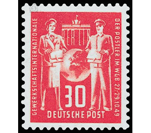 Founding Conference of the International Union Federation for Post in the World Trade Union Confederation  - Germany / German Democratic Republic 1949 - 30 Pfennig