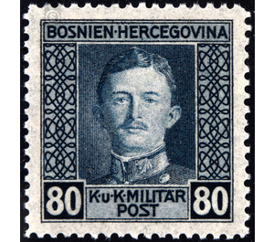 Freimarke  - Austria / k.u.k. monarchy / Bosnia Herzegovina 1917 - 80 Heller