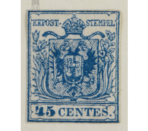 Freimarke  - Austria / k.u.k. monarchy / Lombardy & Veneto 1850 - 45 Centesimo