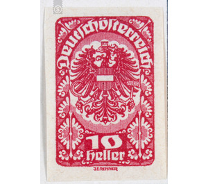 Freimarke  - Austria / Republic of German Austria / German-Austria 1919 - 10 Heller