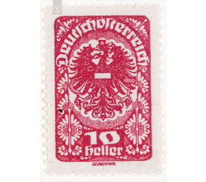 Freimarke  - Austria / Republic of German Austria / German-Austria 1919 - 10 Heller