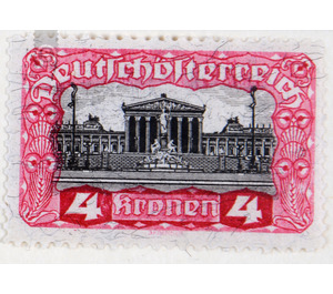 Freimarke  - Austria / Republic of German Austria / German-Austria 1919 - 4 Krone