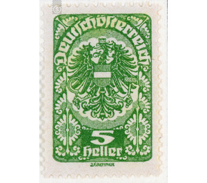 Freimarke  - Austria / Republic of German Austria / German-Austria 1919 - 5 Heller