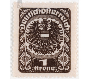 Freimarke  - Austria / Republic of German Austria / German-Austria 1920 - 1 Krone