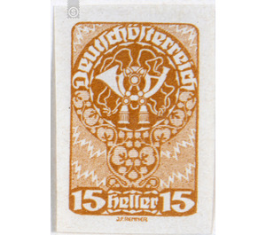 Freimarke  - Austria / Republic of German Austria / German-Austria 1920 - 15 Heller