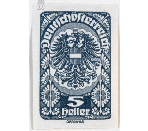 Freimarke  - Austria / Republic of German Austria / German-Austria 1920 - 5 Heller