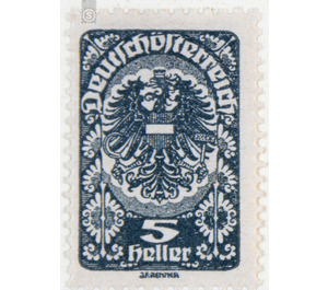 Freimarke  - Austria / Republic of German Austria / German-Austria 1920 - 5 Heller