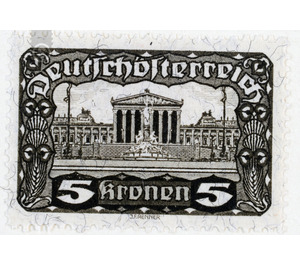 Freimarke  - Austria / Republic of German Austria / German-Austria 1920 - 5 Krone