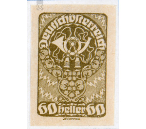 Freimarke  - Austria / Republic of German Austria / German-Austria 1920 - 60 Heller
