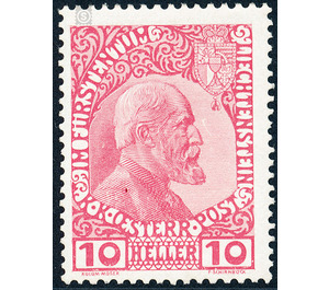 Freimarke  - Liechtenstein 1912 - 10 Heller