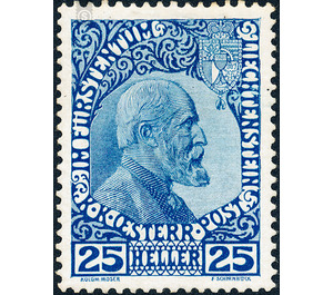 Freimarke  - Liechtenstein 1912 - 25 Heller