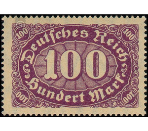 Freimarkenserie  - Germany / Deutsches Reich 1922 - 100 Mark