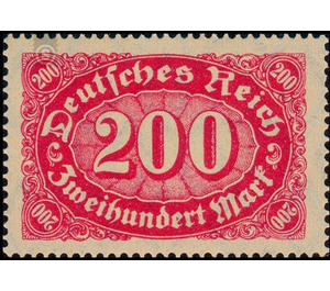 Freimarkenserie  - Germany / Deutsches Reich 1922 - 200 Mark