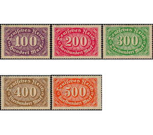 Freimarkenserie  - Germany / Deutsches Reich 1922 Set