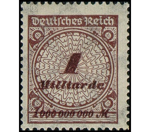 Freimarkenserie  - Germany / Deutsches Reich 1923 - 1.000.000.000#100.000.000