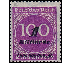Freimarkenserie  - Germany / Deutsches Reich 1923 - 1.000.000.000#100.000.000
