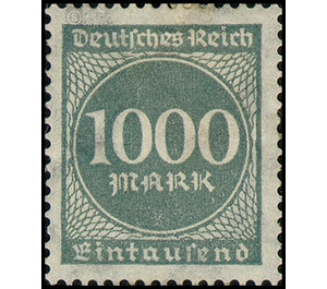 Freimarkenserie  - Germany / Deutsches Reich 1923 - 1,000 Mark
