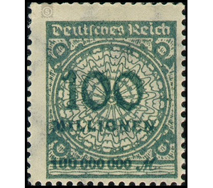 Freimarkenserie  - Germany / Deutsches Reich 1923 - 100.000.000