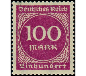 Freimarkenserie  - Germany / Deutsches Reich 1923 - 100 Mark