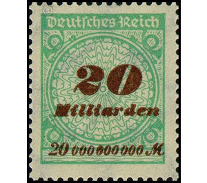 Freimarkenserie  - Germany / Deutsches Reich 1923 - 20.000.000.000#100.000.000