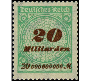 Freimarkenserie  - Germany / Deutsches Reich 1923 - 20.000.000.000#100.000.000