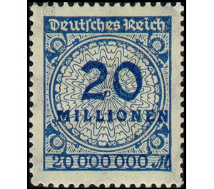 Freimarkenserie  - Germany / Deutsches Reich 1923 - 20.000.000