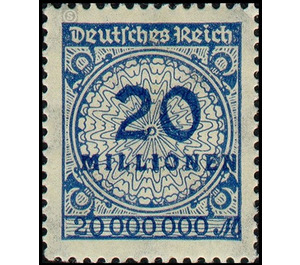 Freimarkenserie  - Germany / Deutsches Reich 1923 - 20.000.000