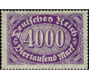 Freimarkenserie - Germany / Deutsches Reich 1923 - 4,000 Mark