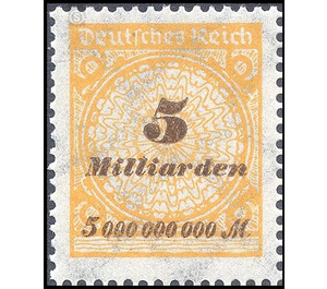 Freimarkenserie  - Germany / Deutsches Reich 1923 - 5.000.000.000#100.000.000