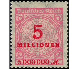 Freimarkenserie  - Germany / Deutsches Reich 1923 - 5.000.000