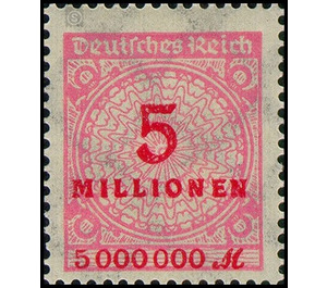 Freimarkenserie  - Germany / Deutsches Reich 1923 - 5.000.000