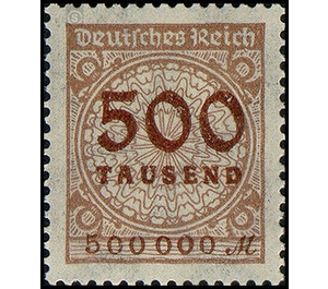 Freimarkenserie  - Germany / Deutsches Reich 1923 - 500,000 Mark