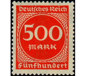 Freimarkenserie  - Germany / Deutsches Reich 1923 - 500 Mark