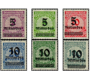 Freimarkenserie  - Germany / Deutsches Reich 1923 Set