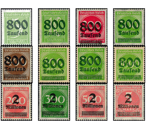 Freimarkenserie  - Germany / Deutsches Reich 1923 Set