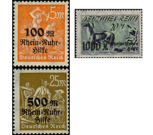 Freimarkenserie  - Germany / Deutsches Reich 1923 Set