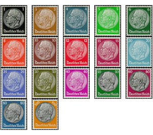 Freimarkenserie  - Germany / Deutsches Reich 1934 Set