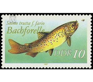 freshwater fish  - Germany / German Democratic Republic 1987 - 10 Pfennig