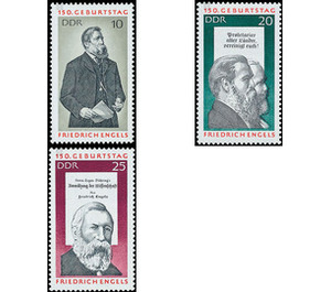 Friedrich Engels' birthday  - Germany / German Democratic Republic 1970 Set