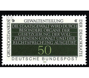 Fundamentals of Democracy (1)  - Germany / Federal Republic of Germany 1981 - 50 Pfennig