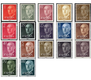 General Franco (V) 1955-1975 - Spain 1955 Set