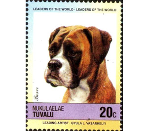 German Boxer (Canis lupus familiaris) - Polynesia / Tuvalu, Nukulaelae 1985