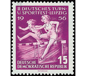 German Gymnastics and Sports Festival, Leipzig  - Germany / German Democratic Republic 1956 - 15 Pfennig