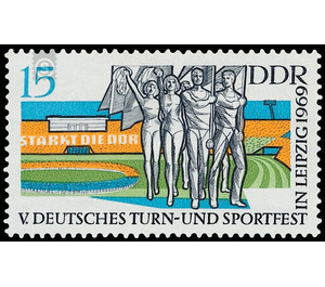 German Gymnastics and Sports Festival, Leipzig  - Germany / German Democratic Republic 1969 - 15 Pfennig
