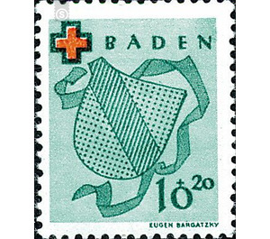 German Red Cross  - Germany / Western occupation zones / Baden 1949 - 10 Pfennig
