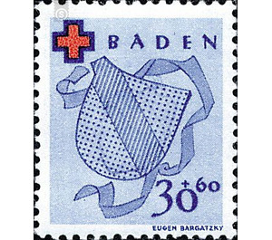 German Red Cross  - Germany / Western occupation zones / Baden 1949 - 30 Pfennig