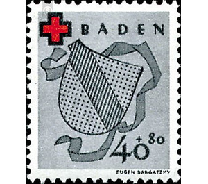 German Red Cross  - Germany / Western occupation zones / Baden 1949 - 40 Pfennig