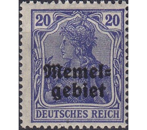 Germania, overprint Memel-Area - Germany / Old German States / Memel Territory 1920 - 20